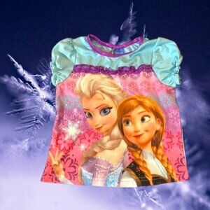 Disney Elsa & Anna Pajama Top